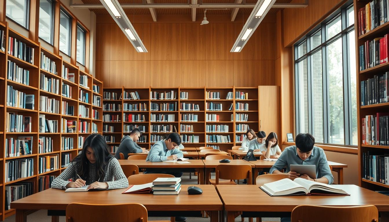 Students working in research laboratory